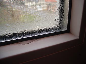 Tauwasserbildung am Fenster